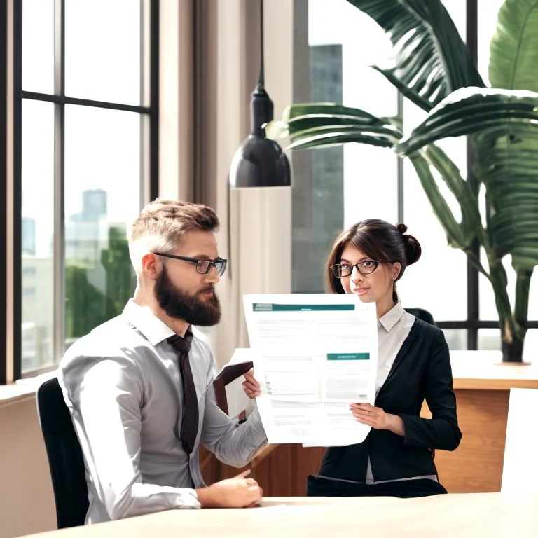 محامي يراجع مستندات شراء شقة في دبي